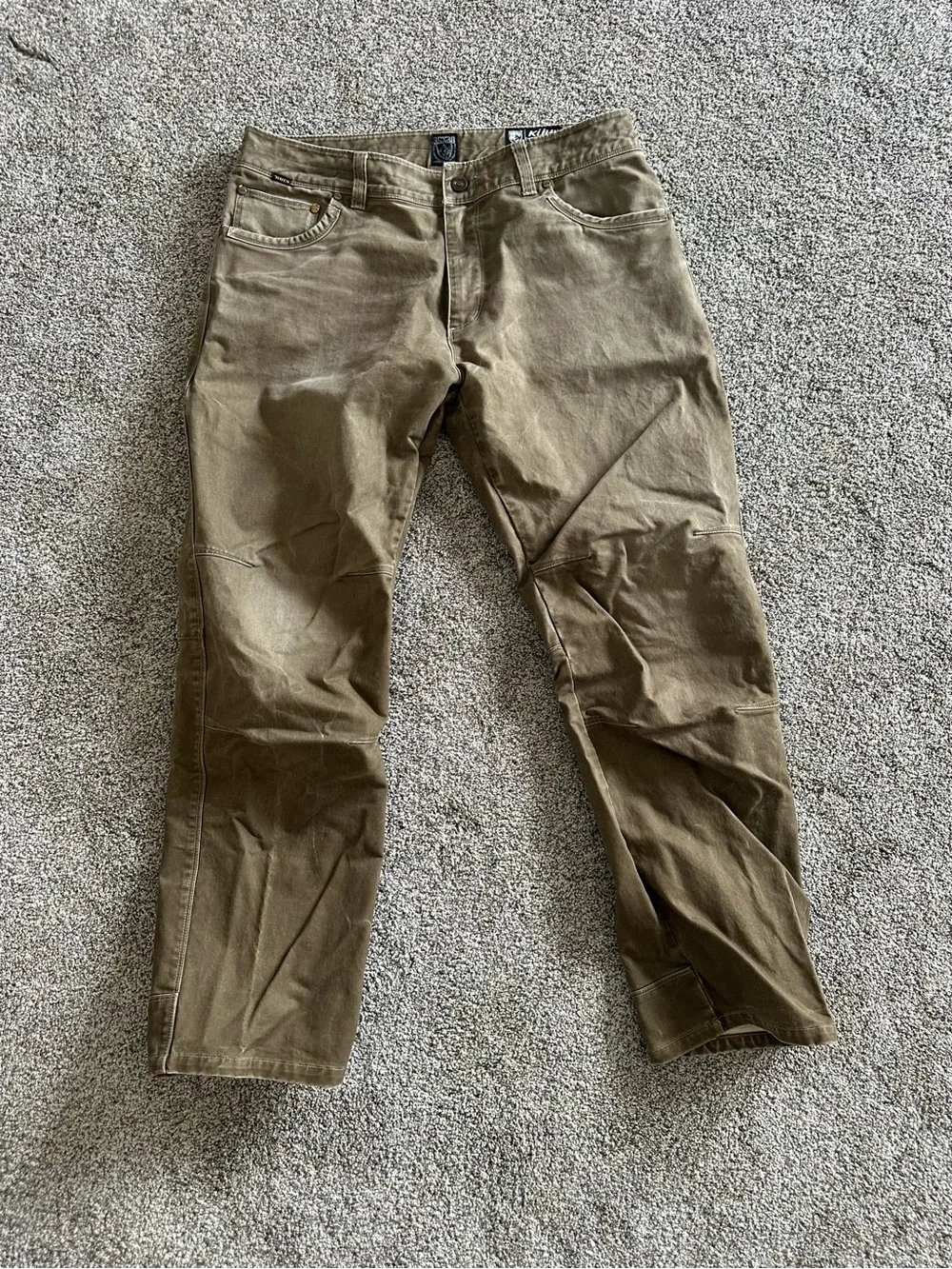 KUHL Men's Olive Casual or Work Pants Classic Straight Fit Utility